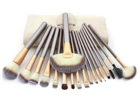 Persian Make-up Brush Set with Champagne Handle