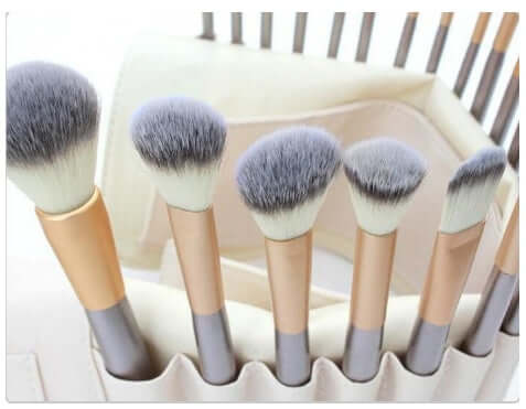 Persian Make-up Brush Set with Champagne Handle